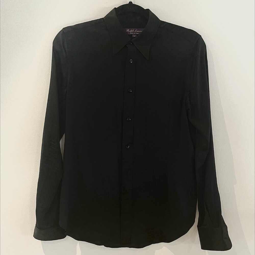 Ralph Lauren Purple Label Silk Button Down Shirt